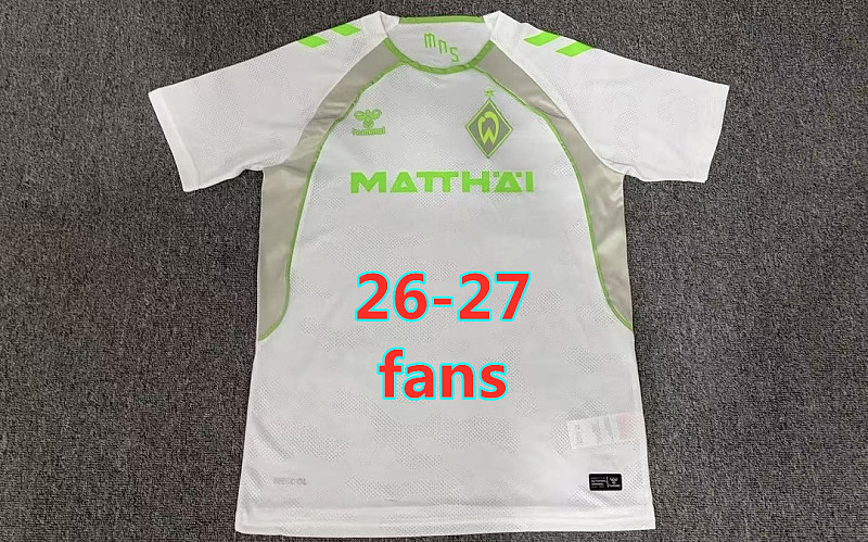 26-27 Werder Bremen Away Fans Version Jersey S-4XL