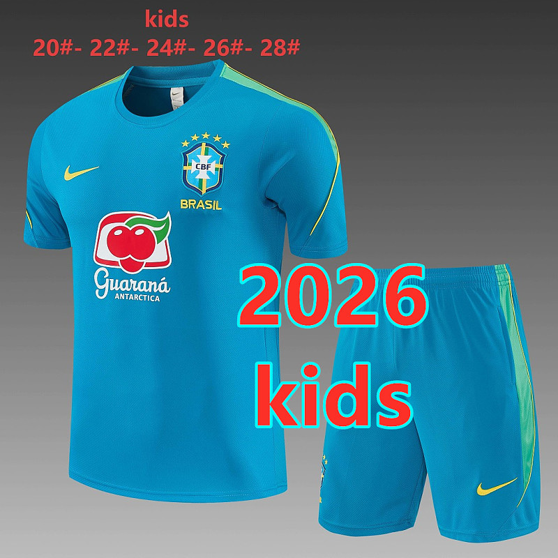 Brazil Kids Short Sleeve Tracksuit 20 -28