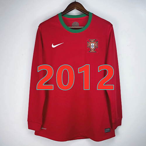 Portugal Home Retro Long Sleeve Jersey S-2XL