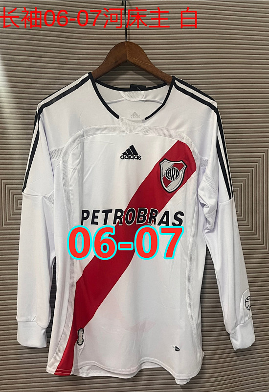 06-07 River Plate Home Retro Long Jersey S-2XL