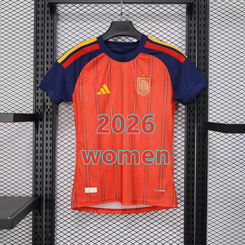 Spain Home Women Player Version Jersey S-2XL