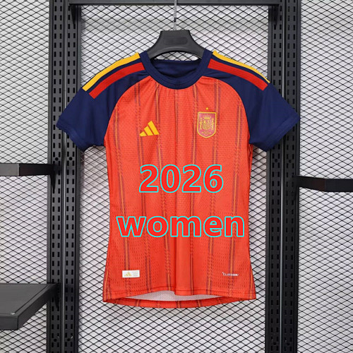 Spain Home Women Player Version Jersey S-2XL