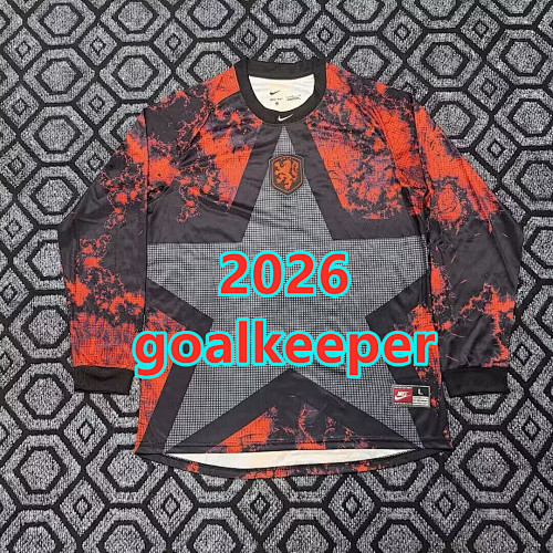 Netherlands Goalkeeper Fans Version Long Jersey S-2XL
