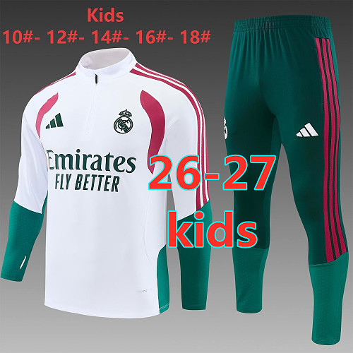 26-27 Real Madrid Kids Long Sleeve Tracksuit 10 -18
