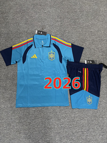 Spain Polo Short Sleeve Tracksuit Kit S-3XL Polo