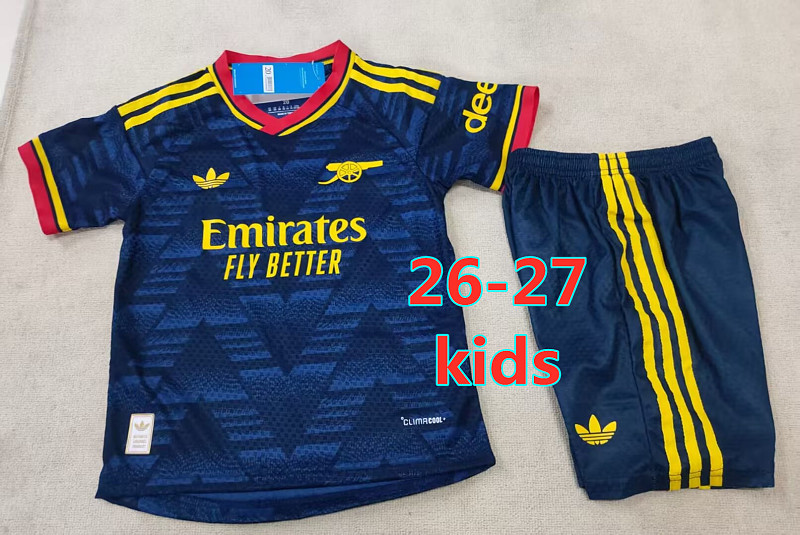 26-27 Arsenal Away Kids Player Jersey+shorts Kit 16 -28