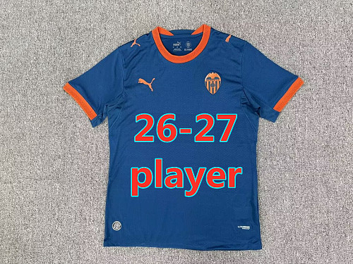 26-27 Valencia Away Player Version Jersey S-2XL