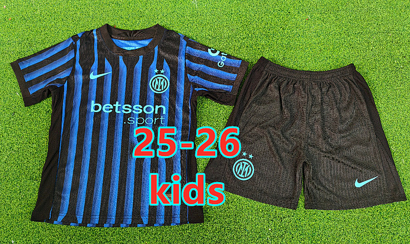 Fifa 25-26 Inter Milan Home Kids Player Jersey+shorts Kit 16 -28