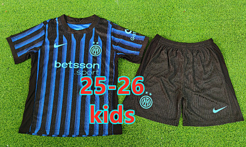 Fifa 25-26 Inter Milan Home Kids Player Jersey+shorts Kit 16 -28