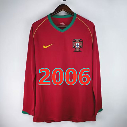 Portugal Home Retro Long Sleeve Jersey S-2XL