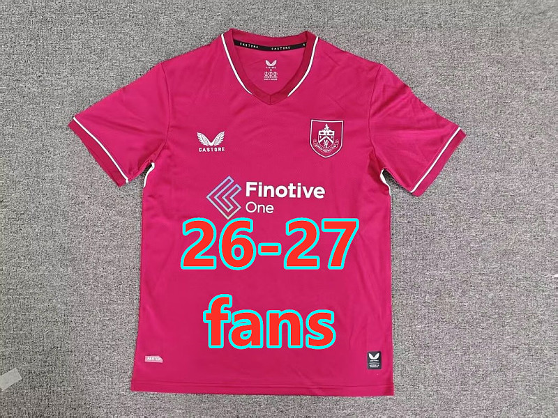 26-27 Burnley Home Fans Version Jersey S-4XL