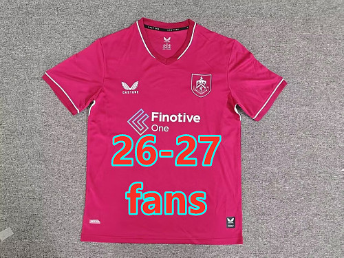 26-27 Burnley Home Fans Version Jersey S-4XL