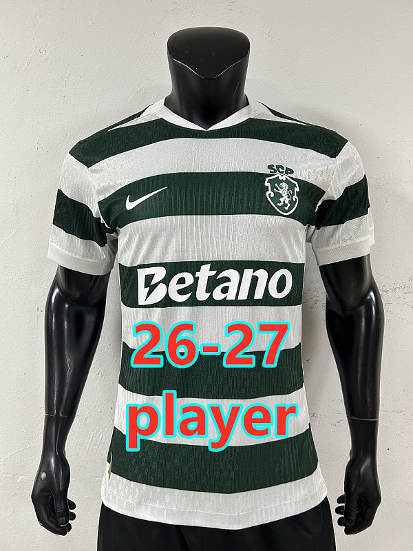 26-27 Sporting CP Home Player Version Jersey S-2XL