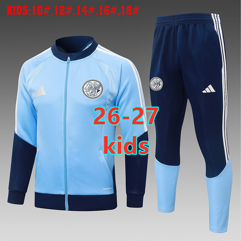 26-27 Ajax Kids Long Zipper Jacket 10 -18