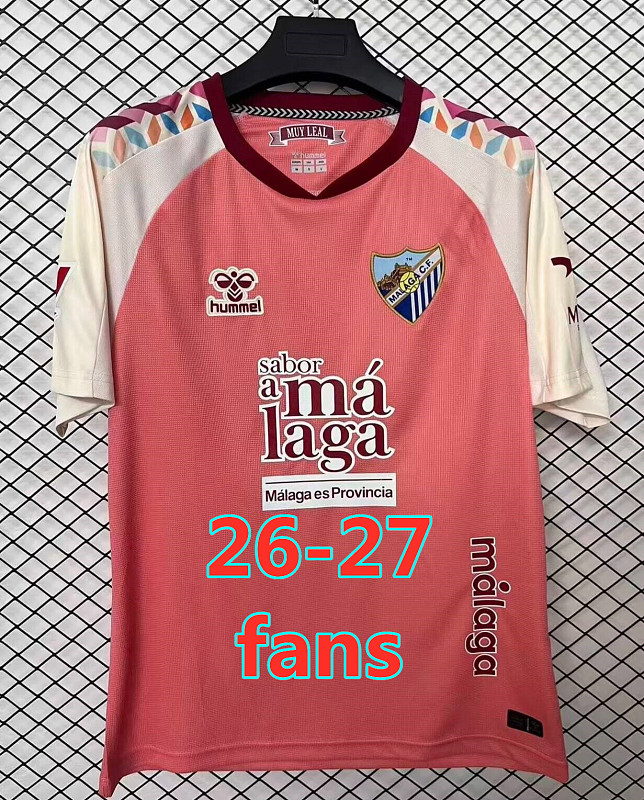26-27 Malaga Away Fans Version Jersey S-4XL