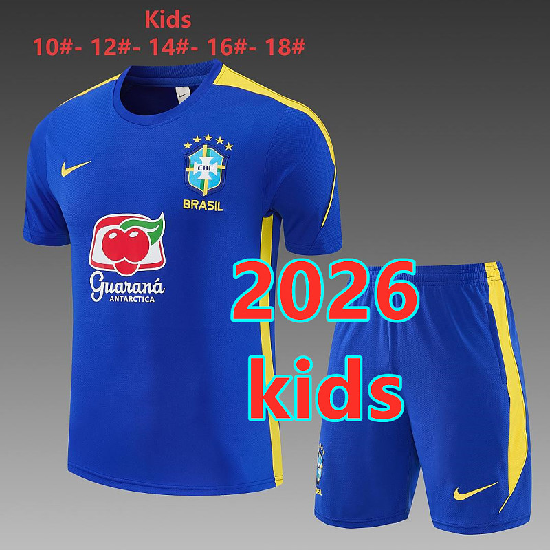 Brazil Kids Short Sleeve Tracksuit 10 -18