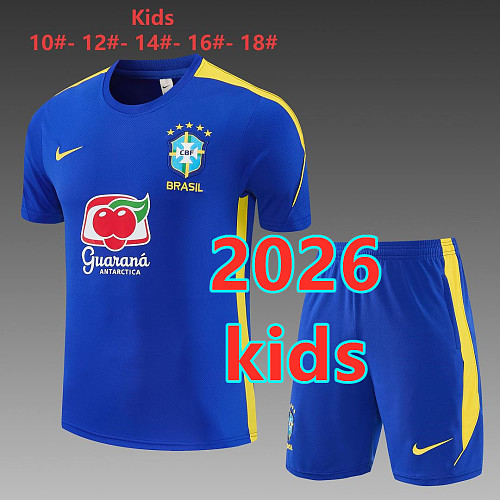 Brazil Kids Short Sleeve Tracksuit 10 -18