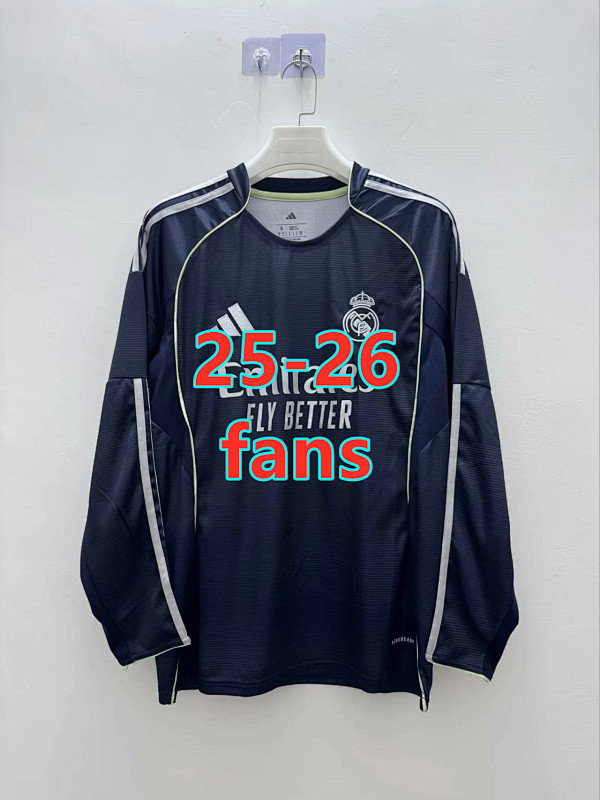 Fifa 25-26 Real Madrid Away Fans Long Jersey S-2XL