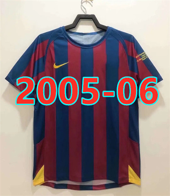Barcelona Retro Ucl Version Home Jersey S-2XL