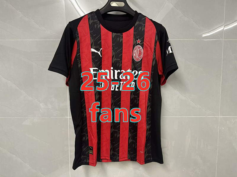 25-26 AC Milan Home Fans Version Jersey S-4XL AC