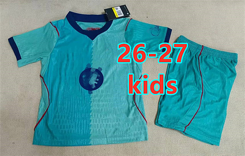 26-27 Barcelona Third Player Kids Jersey+shorts Kit 16 -28