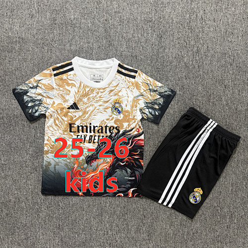 25-26 Real Madrid Special Kids Jersey+shorts Kit 16 -28