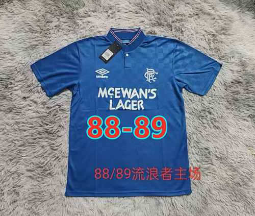 88-89 Rangers Home Retro Jersey S-2XL