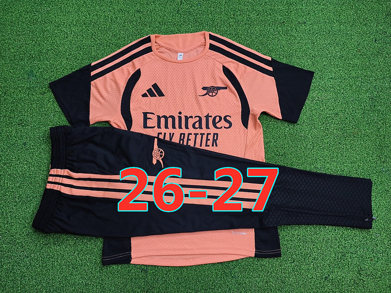 26-27 Arsenal Player Short Sleeve+pants Kit S-3XL