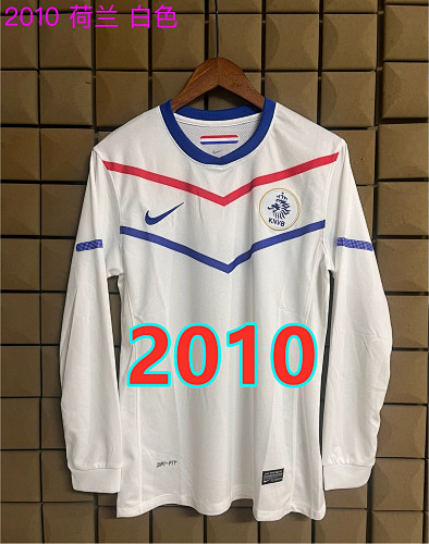 Netherlands Away Retro Long Sleeve Jersey S-2XL