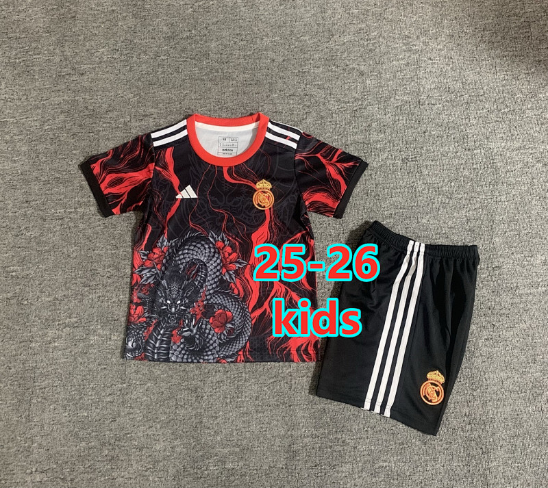 25-26 Real Madrid Special Kids Jersey+shorts Kit 16 -28