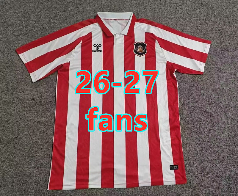 26-27 Sunderland Home Fans Version Jersey S-4XL
