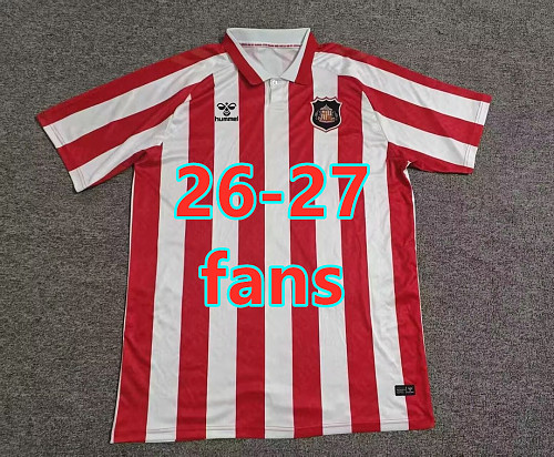 26-27 Sunderland Home Fans Version Jersey S-4XL