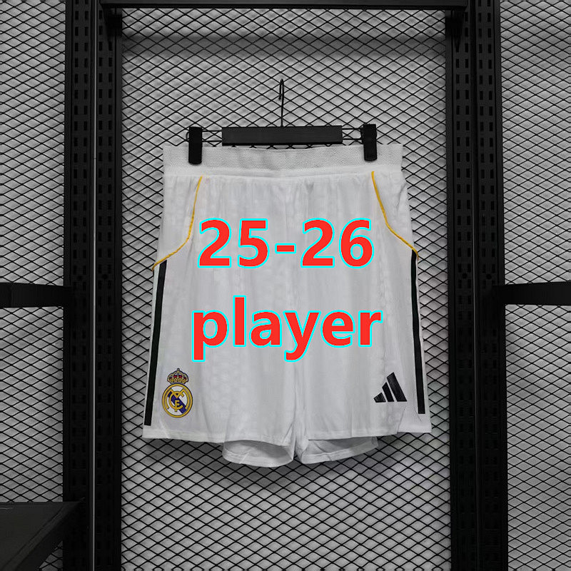 25-26 Real Madrid Home Player Version Shorts S-3XL