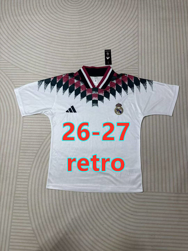 26-27 Real Madrid Retro Fans Version Jersey S-2XL