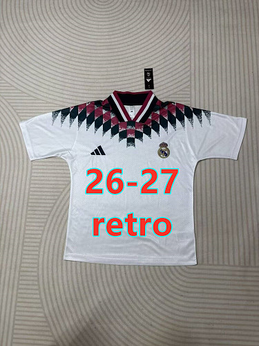 26-27 Real Madrid Retro Fans Version Jersey S-2XL