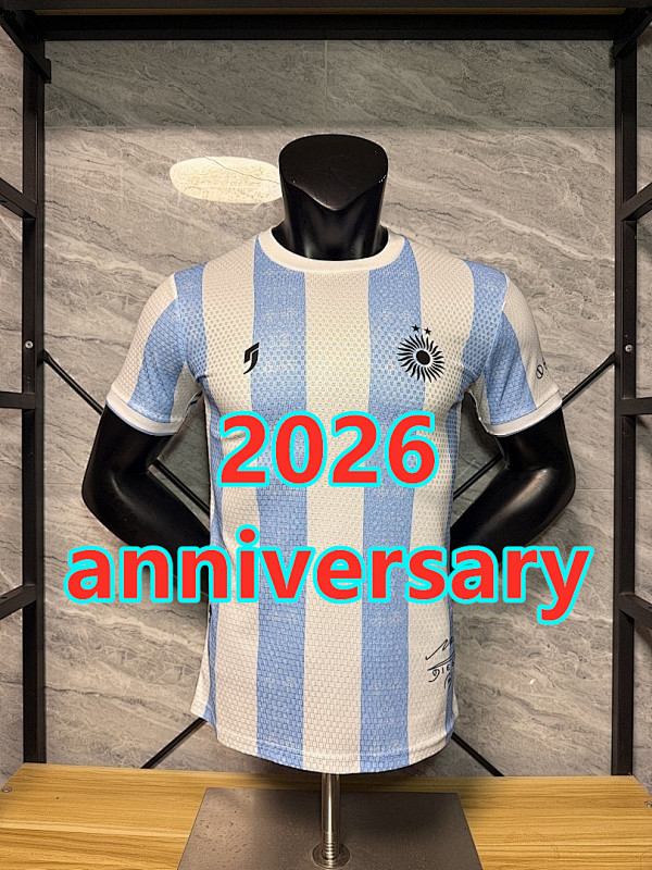 Argentina Anniversary Player Version Jersey S-2XL
