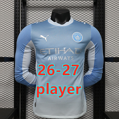 26-27 Manchester City Home Player Long Sleeve Jersey S-3XL