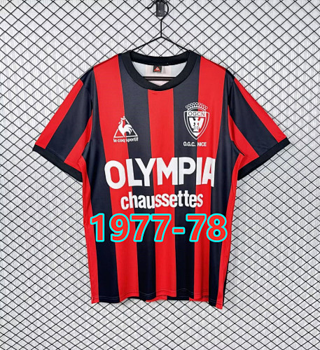 Ogc Nice Home Retro Fans Version Jersey S-2XL