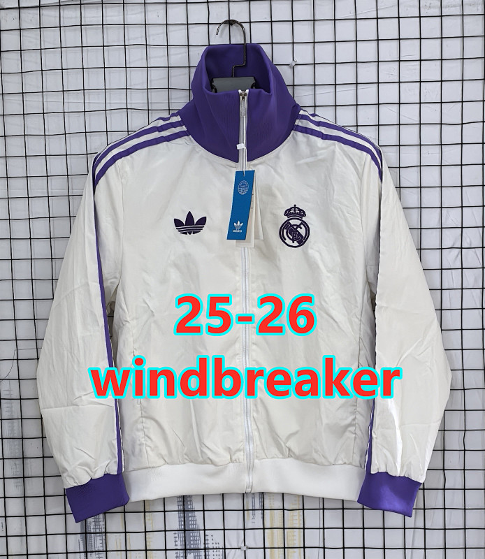 25-26 Real Madrid Windbreaker S-2XL