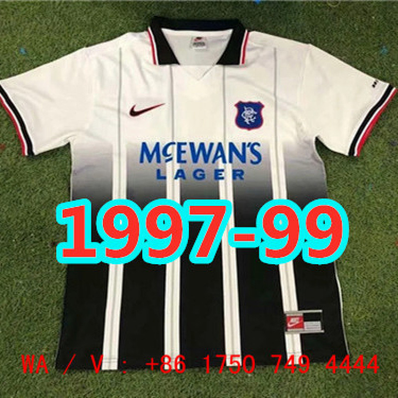 Rangers Retro TopThai Quality Away Jersey S-2XL