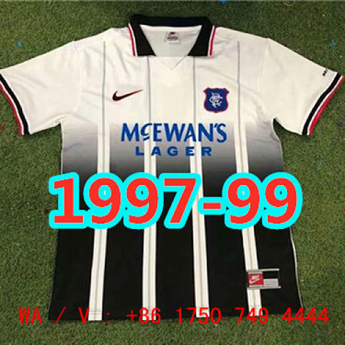 Rangers Retro TopThai Quality Away Jersey S-2XL
