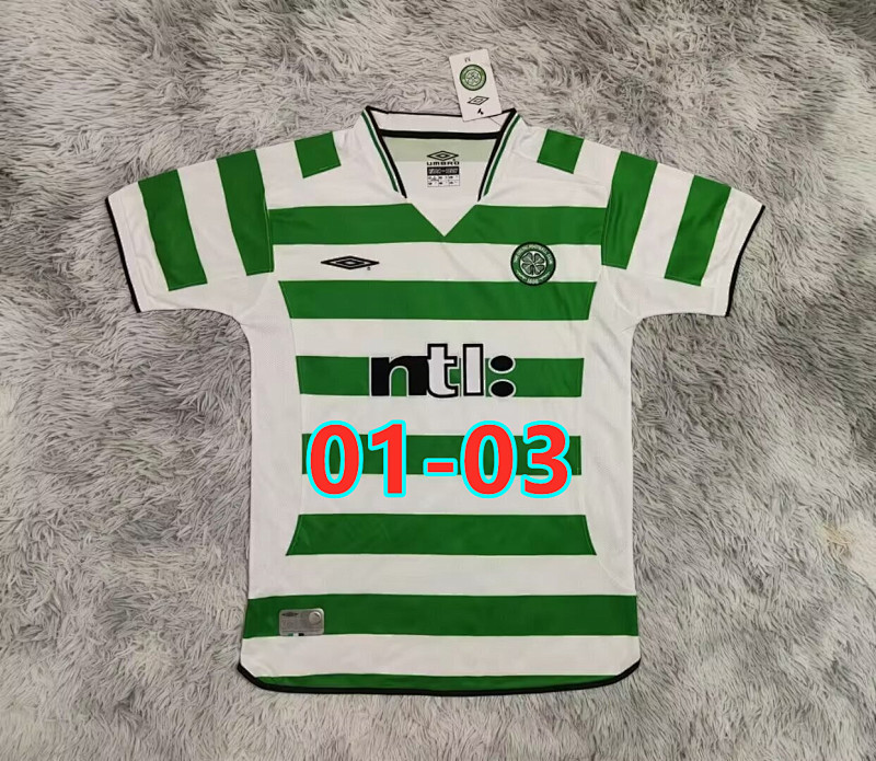 01-03 Celtic Home Retro Jersey S-2XL