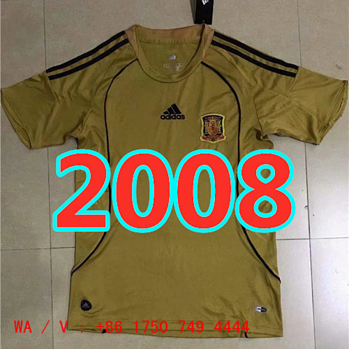 Spain Retro Away TopThai Quality Jersey S-2XL