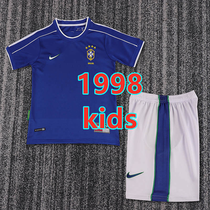 Brazil Away Retro Kids Jersey+shorts 16 -28