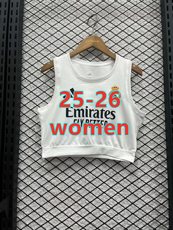 25-26 Real Madrid Home Women Vest S-Xl