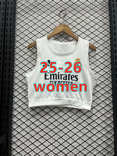 25-26 Real Madrid Home Women Vest S-Xl