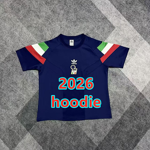 Italy Extra Thick Short Sleeve Hoodie S-3XL
