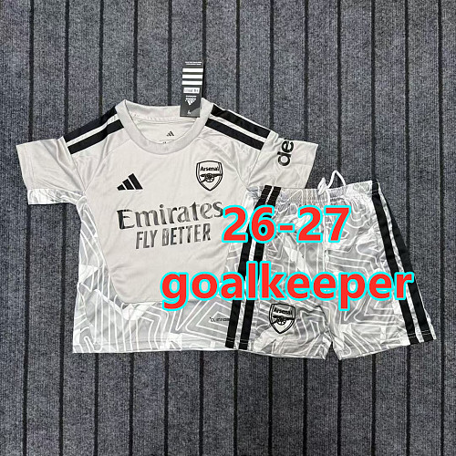 26-27 Arsenal Goalkeeper Kids Jersey+shorts Kit 16 -28