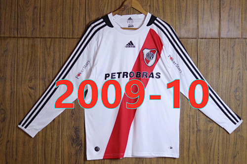 River Plate Retro Home Long Sleeve Jersey S-2XL