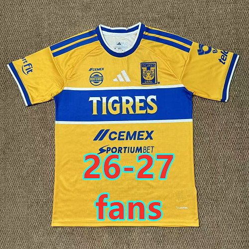 26-27 Tigres Uanl Home Fans Version Jersey S-4XL